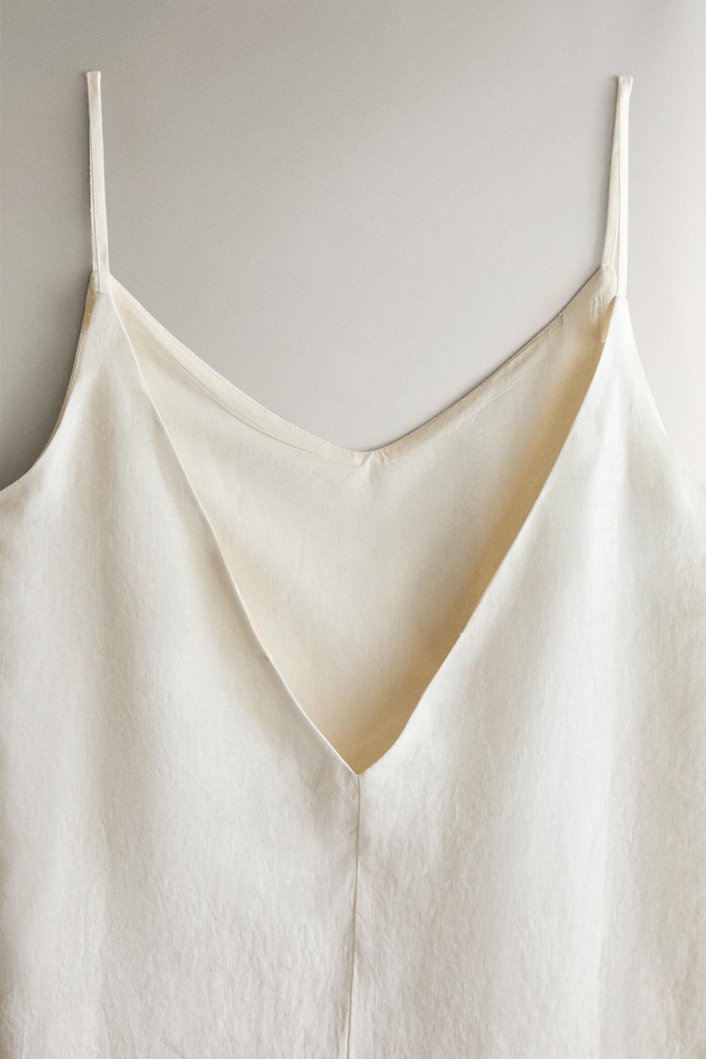 Льняное ночное платье