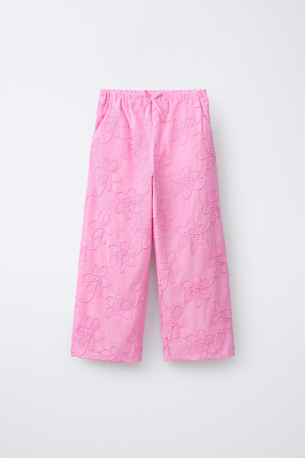 БРЮКИ  С ВЫШИВКОЙ ЦВЕТОВ