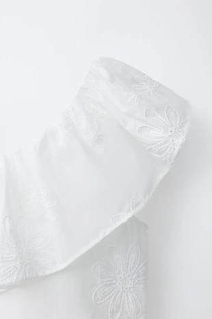 Топ с асимметричным воланом- Заказать в России