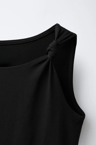 Боди из полиамида с узлом