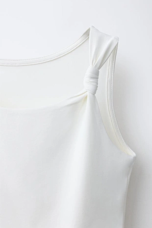 Боди из полиамида с узлом