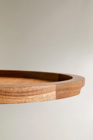 Овальный деревянный поднос из ротанга- Заказать в России