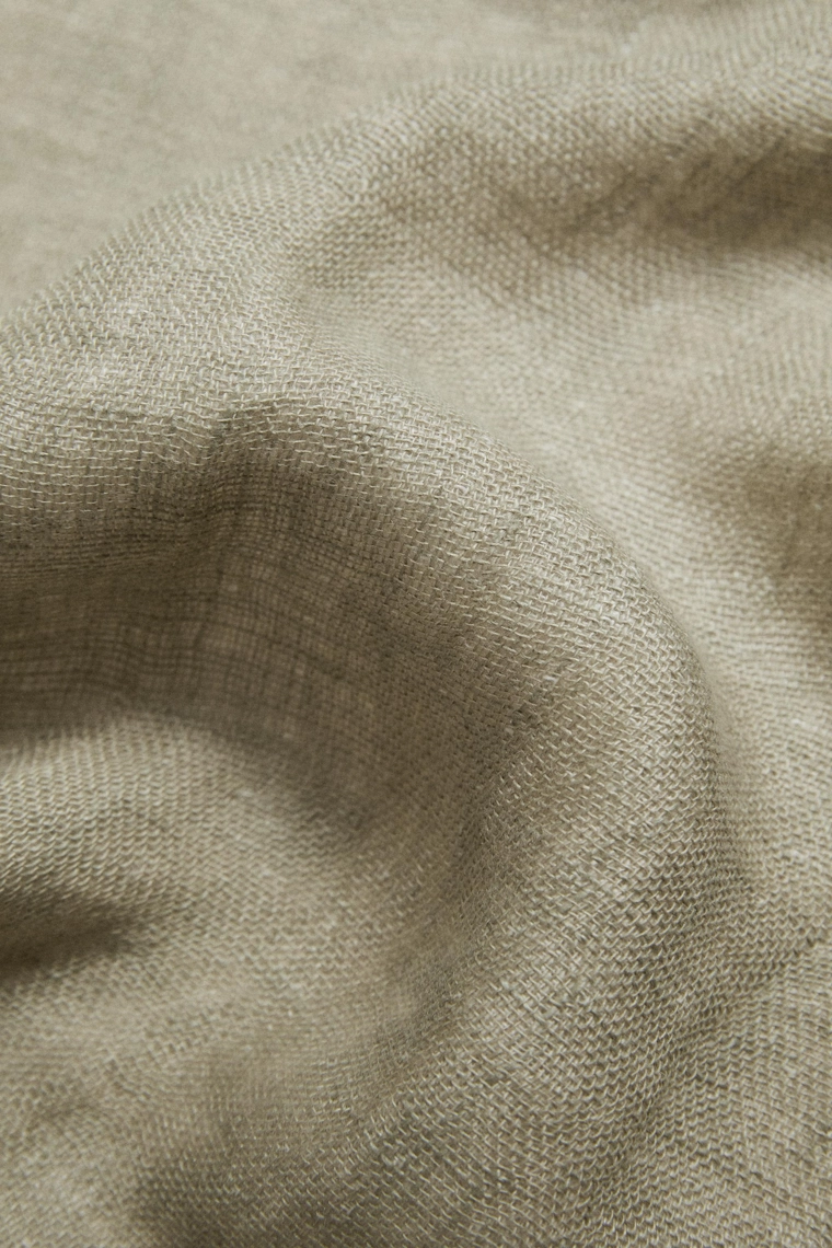 Плед из льна в клетку