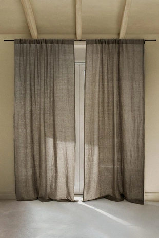 Занавеска из льна средней плотности- Заказать в России