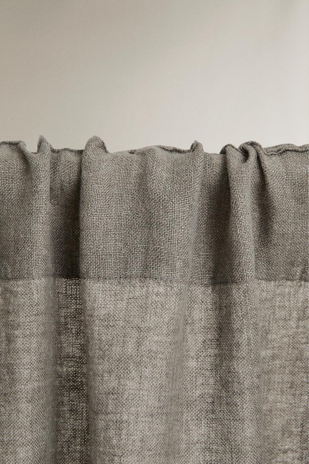 Занавеска из льна средней плотности