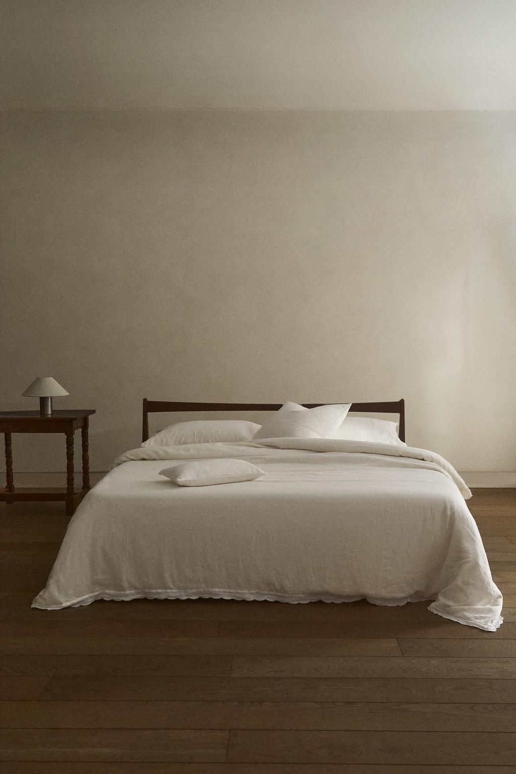 Покрывало из мятого льна