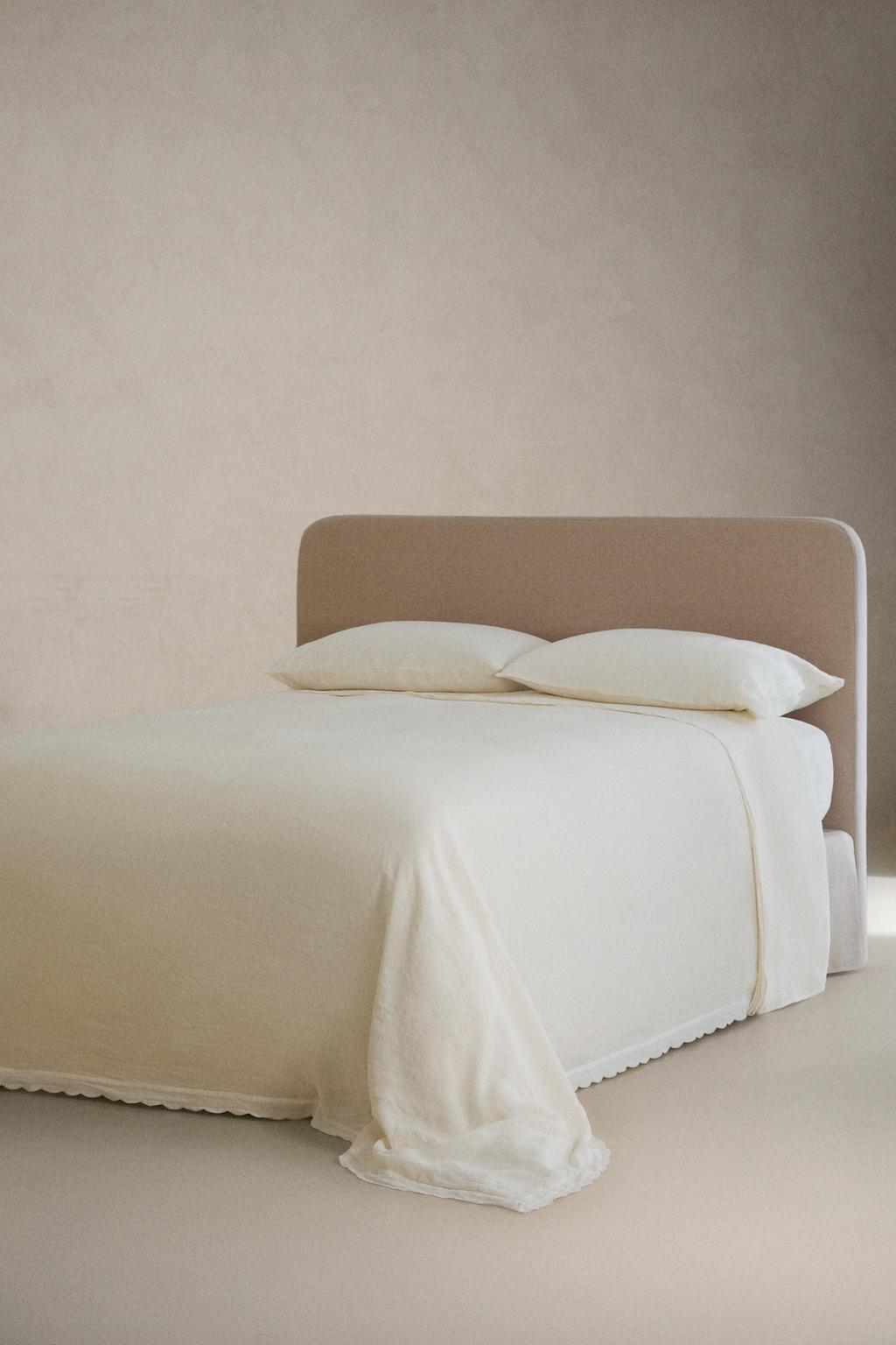 Покрывало из мятого льна