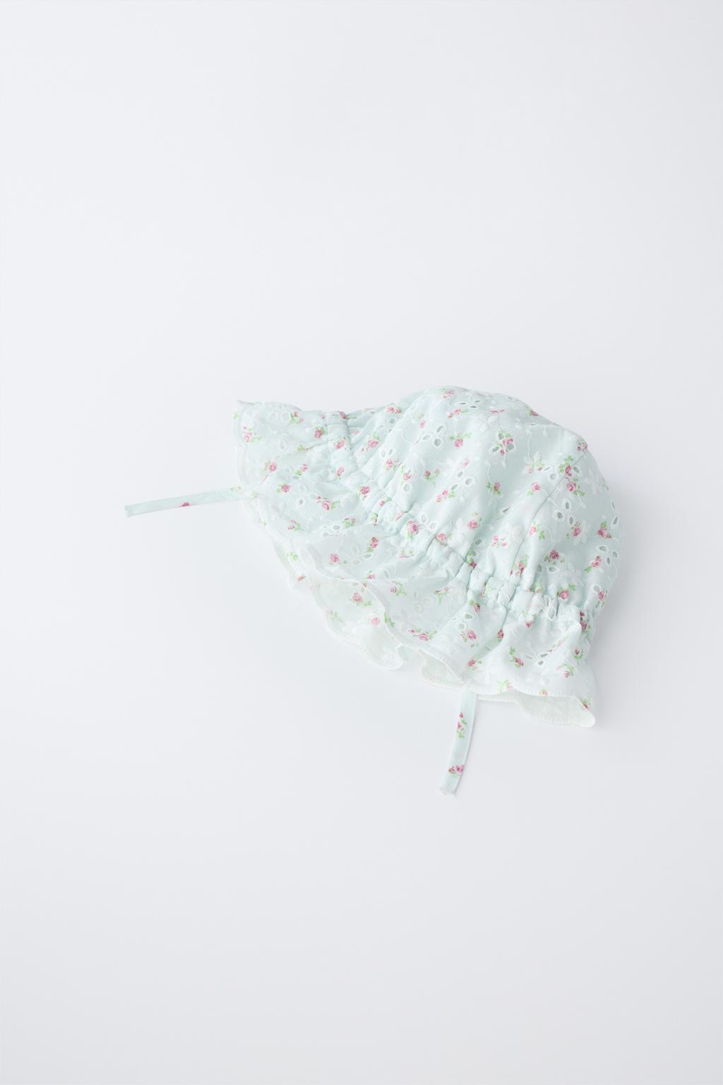 ШВЕЙЦАРСКАЯ ШАПКА С ВЫШИВКОЙ И ЦВЕТОЧНЫМ ПРИНТОМ