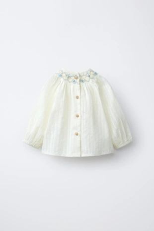 Рубашка добби с вышивкой- Заказать в России