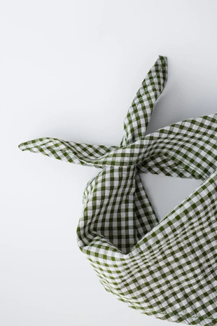 Бандана в клетку виши- Заказать в России