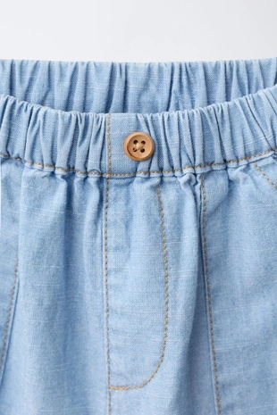 Джинсовые шорты с карманами- Заказать в России