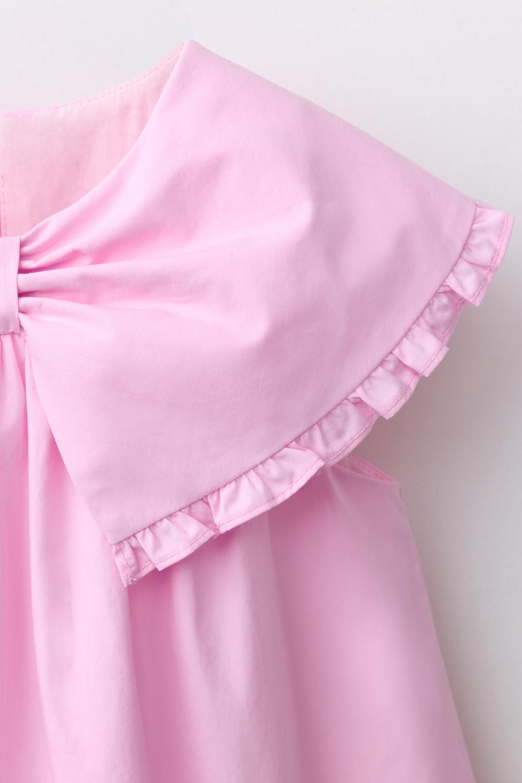 ПЛАТЬЕ ИЗ ПОПЛИНА С БАНТОМ