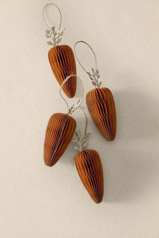 Набор декоративных бумажных украшений морковные ошейники (набор из 2)- Заказать в России