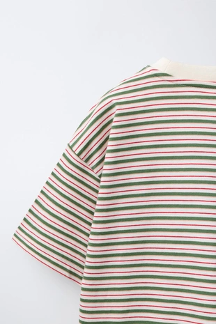 Футболка в полоску с вышитой надписью- Заказать в России