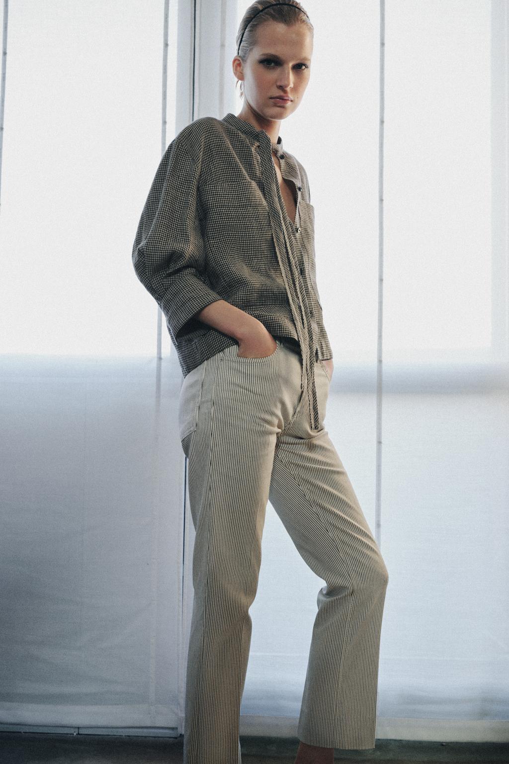 УКОРОЧЕННЫЕ ДЖИНСЫ -клёш СО СРЕДНЕЙ ПОСАДКОЙ — коллекция Zara «ZW»