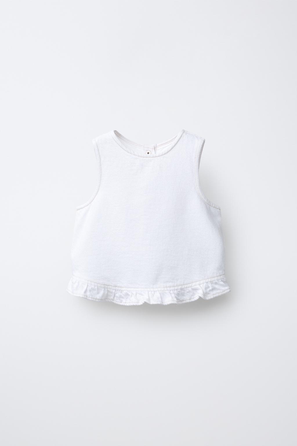 ДЖИНСОВЫЙ ТОП С ВОЛАНАМИ