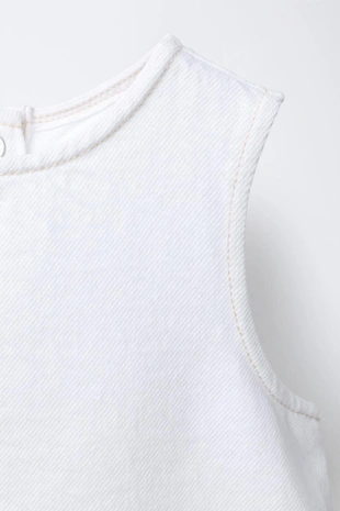 Джинсовый топ с воланами- Заказать в России