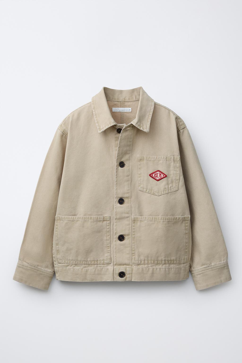 КУРТКА-РУБАШКА ИЗ ХЛОПКА С НАШИВКОЙ