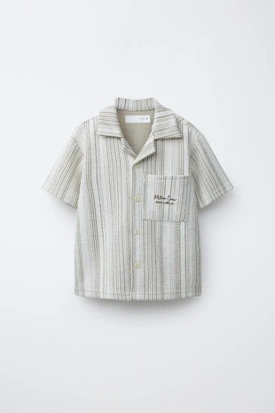 Трикотажная рубашка в полоску- Заказать в России