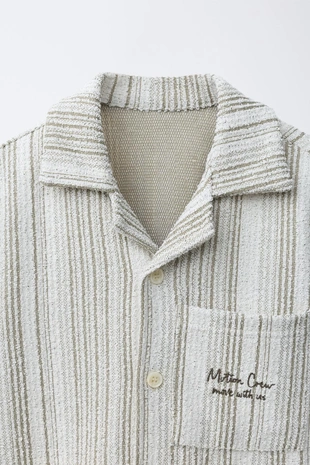 Трикотажная рубашка в полоску- Заказать в России