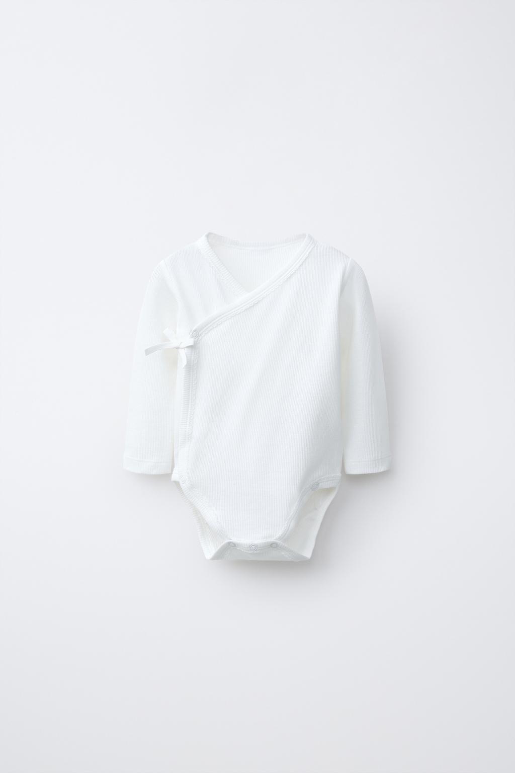 НАБОР ИЗ ТРЕХ БОДИ В РУБЧИК С ВЫРЕЗОМ КИМОНО