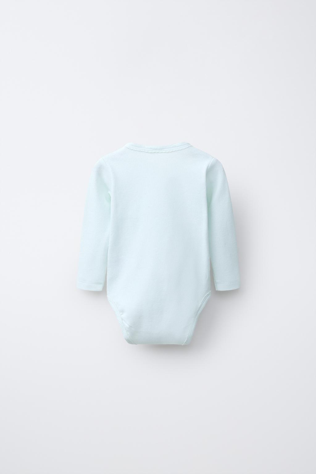 НАБОР ИЗ ТРЕХ БОДИ В РУБЧИК С ВЫРЕЗОМ КИМОНО