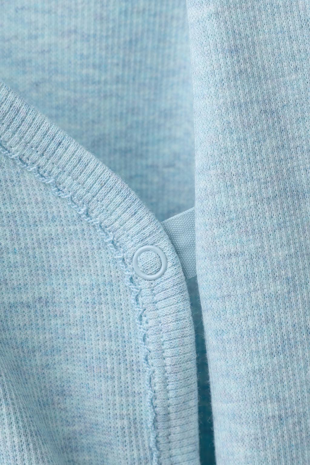 НАБОР ИЗ ТРЕХ БОДИ В РУБЧИК С ВЫРЕЗОМ КИМОНО