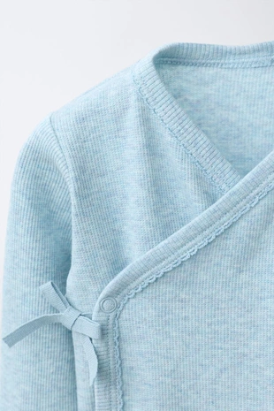 Набор из трех боди в рубчик с вырезом кимоно- Заказать в России