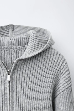 Кардиган с капюшоном и молнией- Заказать в России