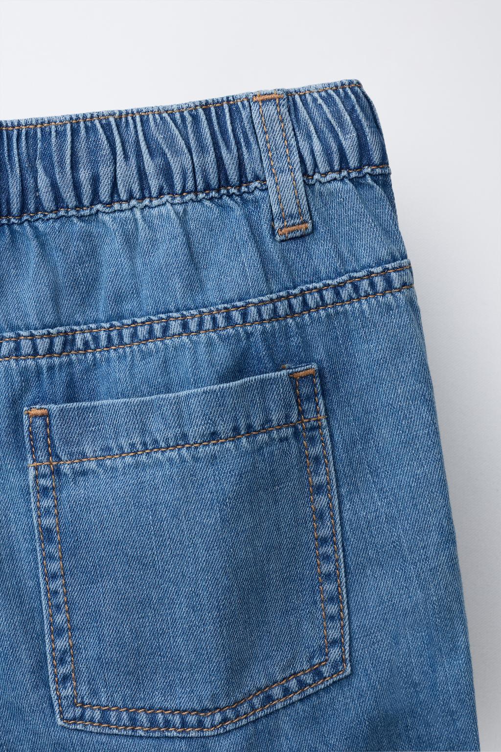 ДЖИНСОВЫЕ ШОРТЫ ИЗ СМЕСОВОГО ЛЬНА И ХЛОПКА