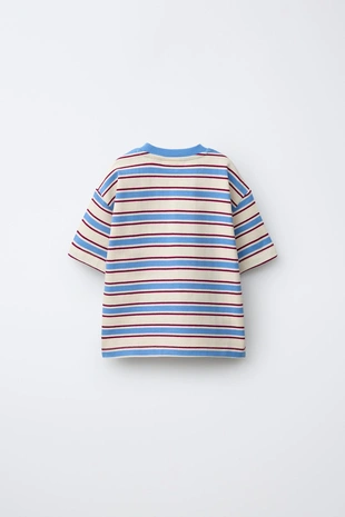 Футболка в полоску с вышитым логотипом- Заказать в России