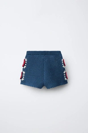 Бермуды из кружева кроше с цветочным узором- Заказать в России