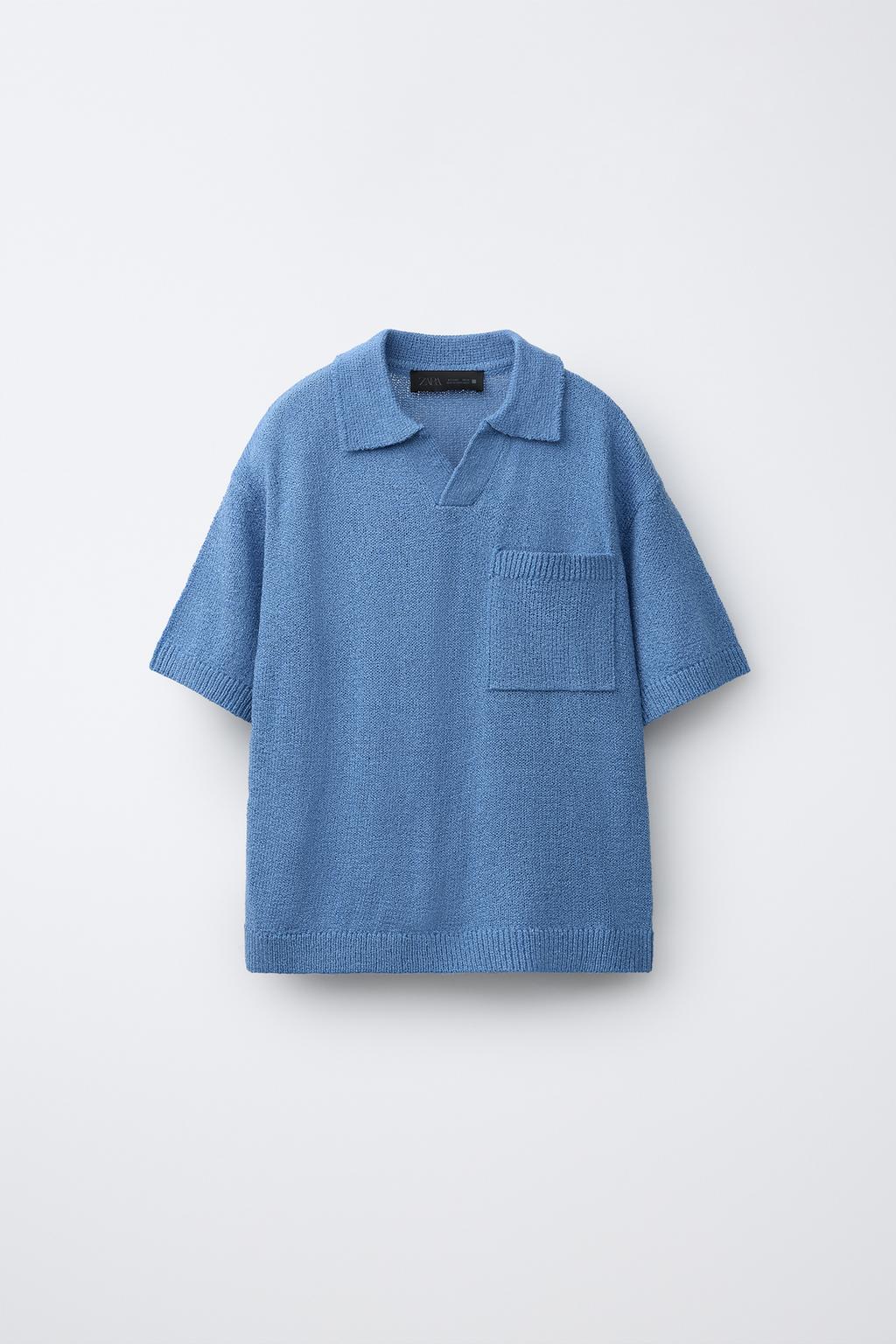 ПОЛО ИЗ ГРУБОГО ТРИКОТАЖА С КАРМАНОМ