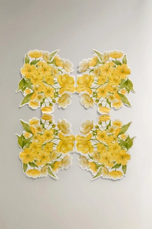 Набор бумажных салфеток с цветочным дизайном (набор из 20 штук)- Заказать в России