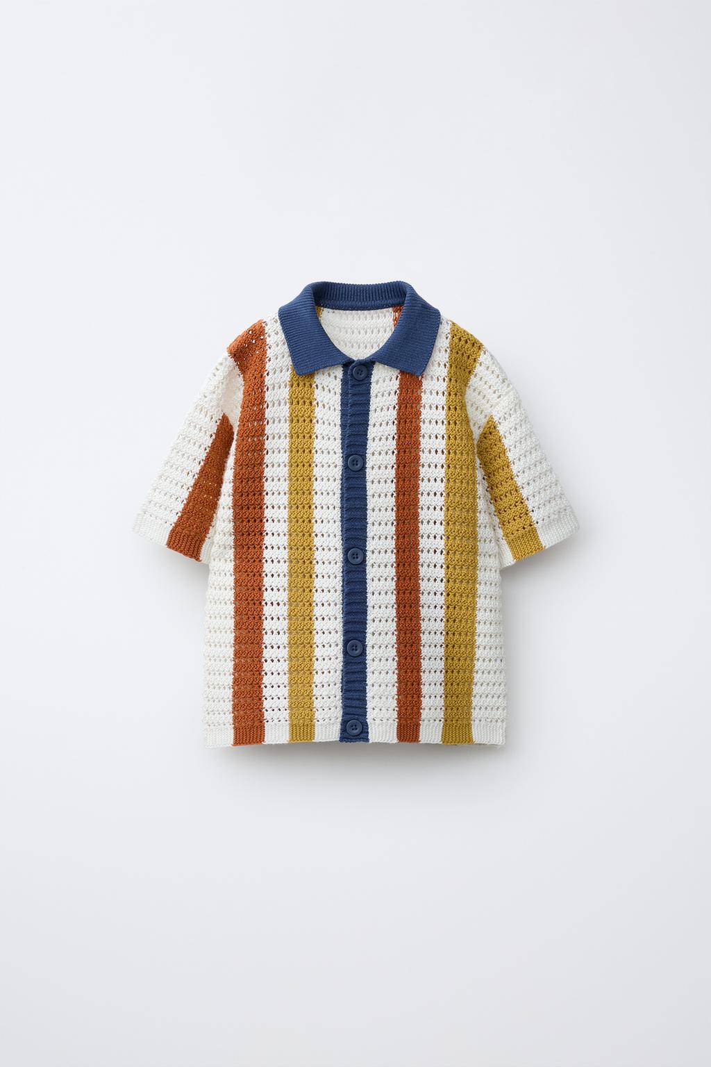 ТРИКОТАЖНАЯ РУБАШКА В ПОЛОСКУ