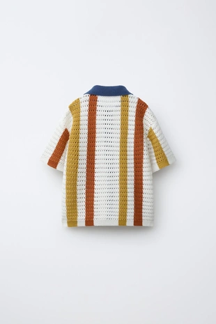 Трикотажная рубашка в полоску- Заказать в России