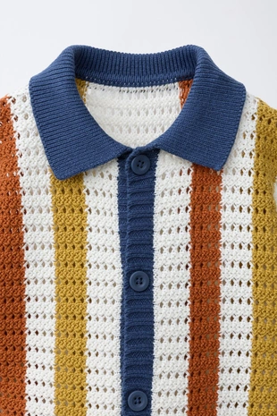 Трикотажная рубашка в полоску- Заказать в России