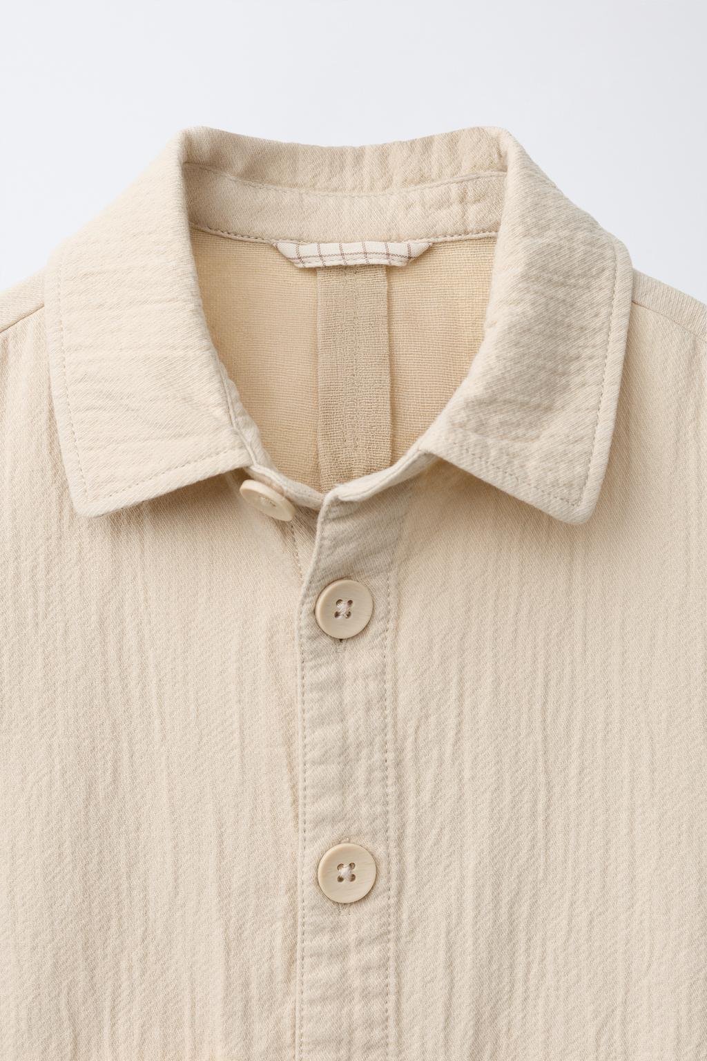 ФАКТУРНАЯ КУРТКА-РУБАШКА ИЗ ХЛОПКА И ЛЬНА