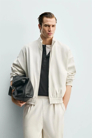 Толстовка на молнии из ткани интерлок