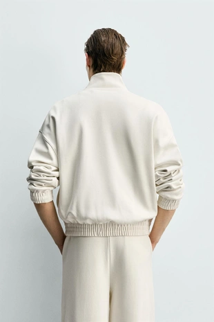 Толстовка на молнии из ткани интерлок