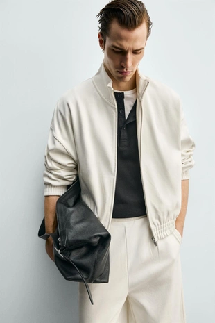 Толстовка на молнии из ткани интерлок- Заказать в России