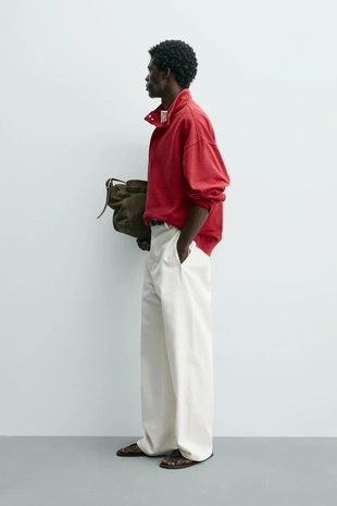 Толстовка поло в рубчик- Заказать в России