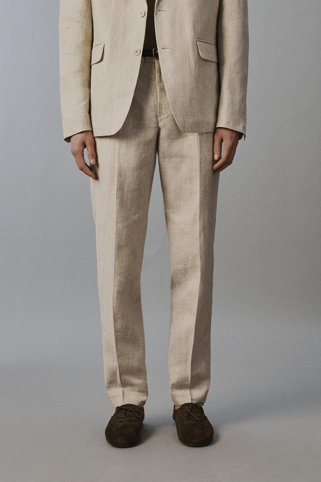 КОСТЮМНЫЕ БРЮКИ ИЗ 100% ЛЬНА