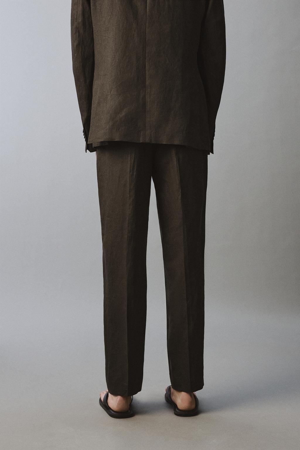 КОСТЮМНЫЕ БРЮКИ ИЗ 100% ЛЬНА