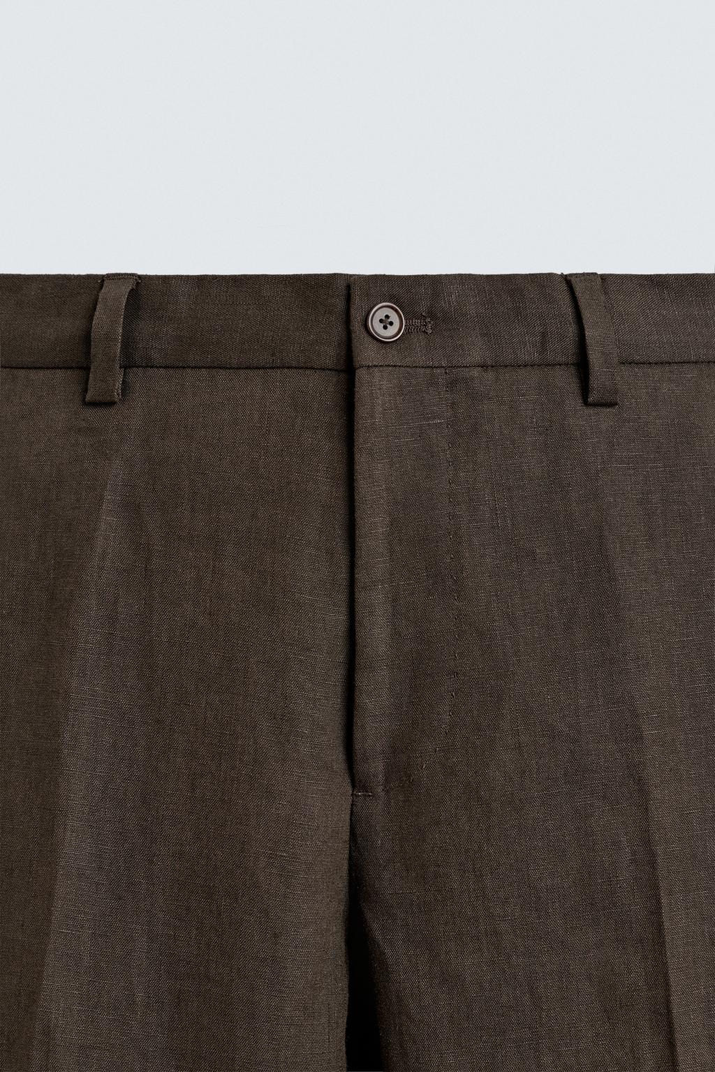 КОСТЮМНЫЕ БРЮКИ ИЗ 100% ЛЬНА