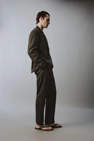 Костюмные брюки из 100% льна