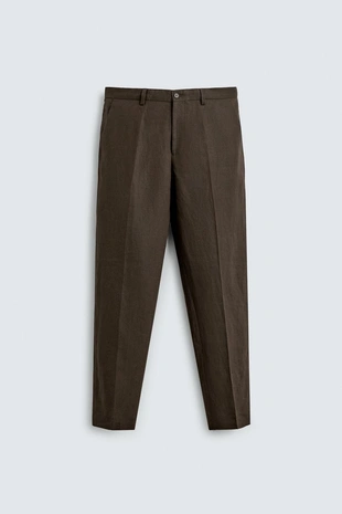 Костюмные брюки из 100% льна- Заказать в России