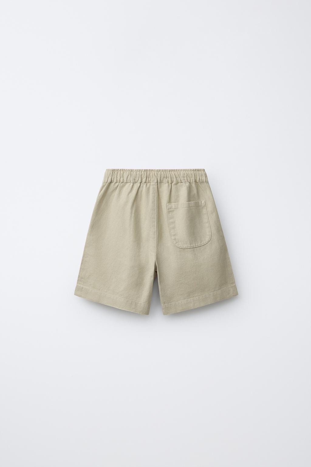 БЕРМУДЫ ИЗ СМЕСОВОГО ЛЬНА И ХЛОПКА