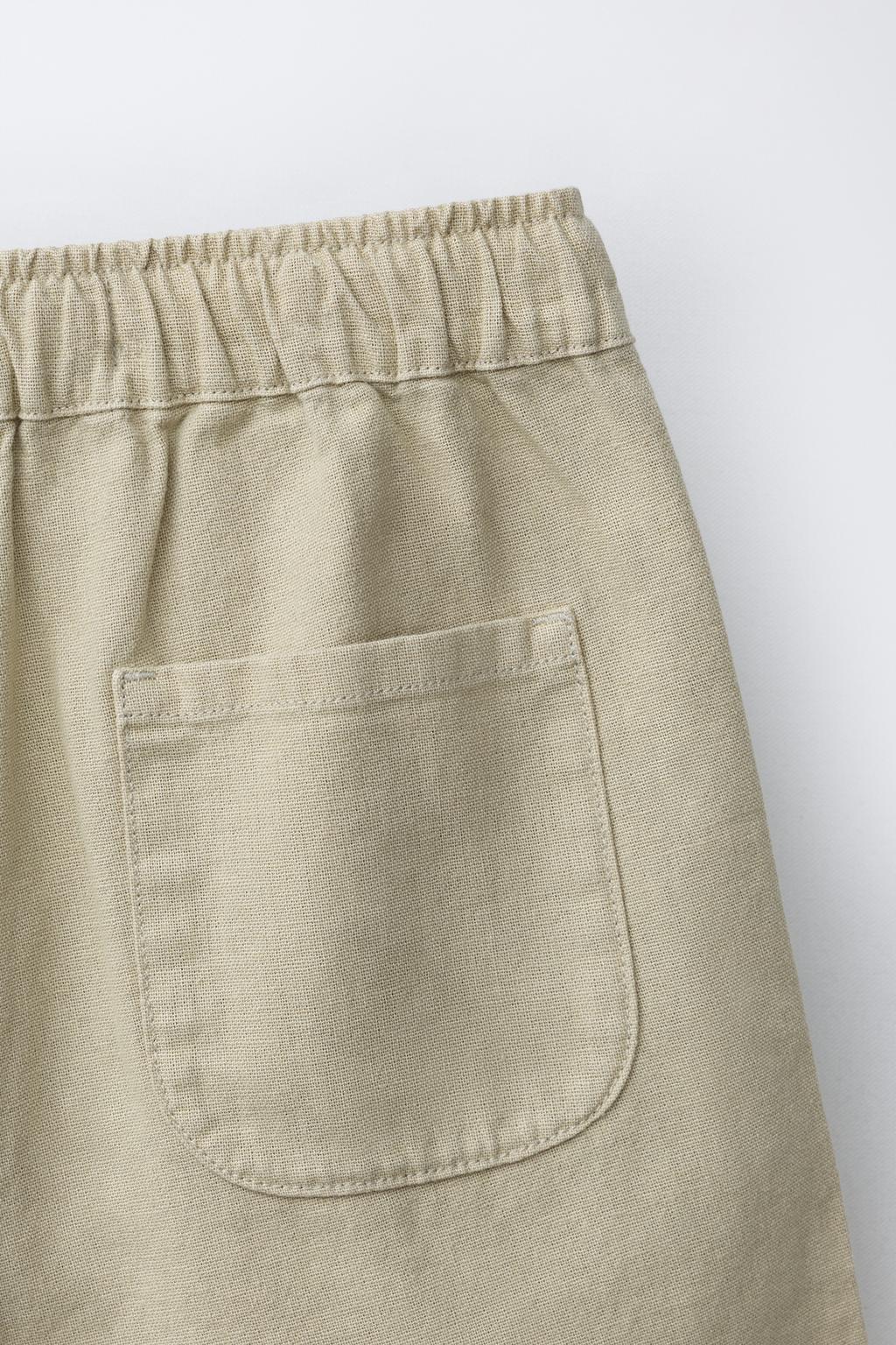 БЕРМУДЫ ИЗ СМЕСОВОГО ЛЬНА И ХЛОПКА