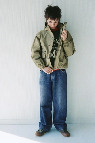 Короткая парка с карманами- Заказать в России